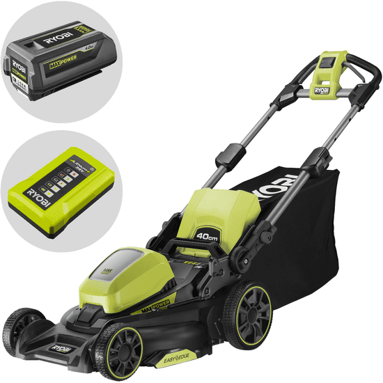 Ryobi RY36LM40A-140 – Tondeuse à gazon à batterie – MAX POWER 36V/4Ah – Largeur de coupe 40 cm
