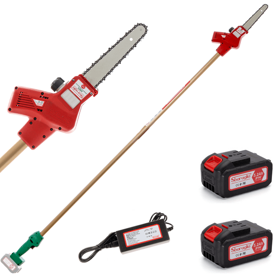 Sbaraglia Ares 21V – Élagueuse à batterie sur perche de rallonge – 2x 21V/5,2Ah