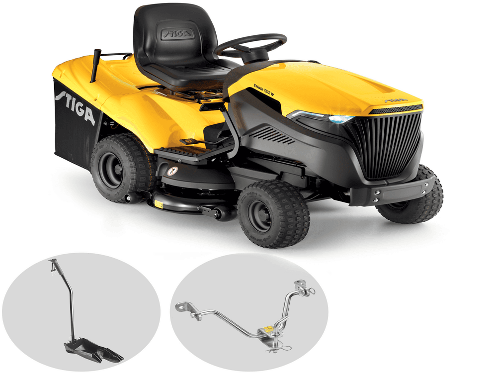 Stiga Estate 7102 W – Tondeuse autoportée – Transmission hydrostatique – Bac de ramassage – Mulching