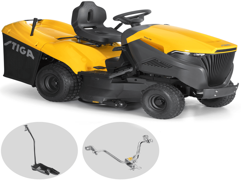 Stiga Estate 798 W – Tracteur tondeuse – Transmission hydrostatique – Bac de ramassage – Mulching