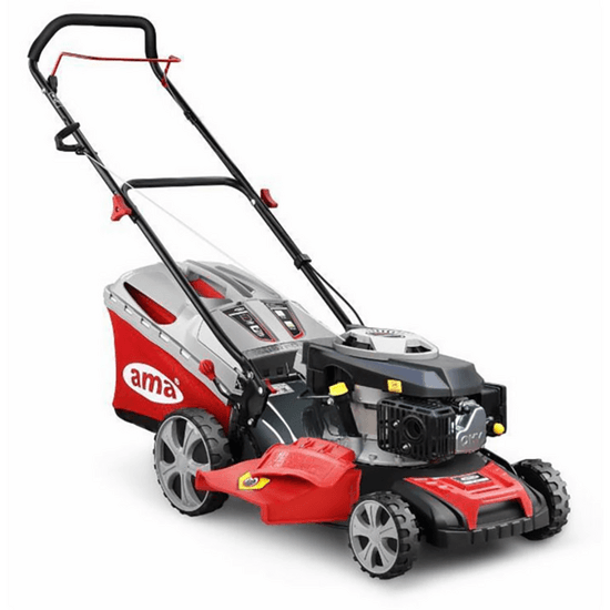 Tondeuse à gazon poussée Ama NRS 465T essence – 4en1: bac, mulching, éjection latérale, postérieure
