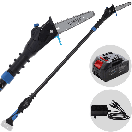 Vesco X180AT – Élagueuse à batterie sur perche télescopique – 180-270 cm – 36 V 3 Ah