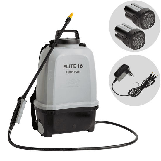 Volpi ELITE 16 PRO TECH – Pompe de pulvérisation à dos avec lance en fibre de verre à batterie – 2X 14,4 V 2 Ah – 8 bar