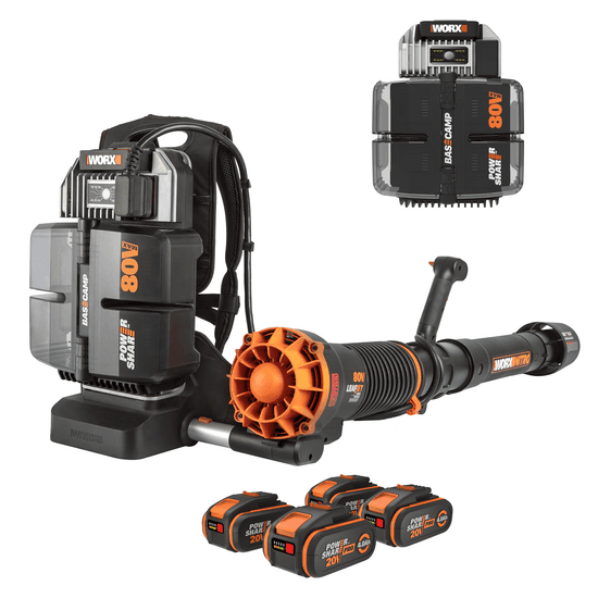 Worx Nitro WG572E – Souffleur à dos à batterie – 4x20V/4Ah