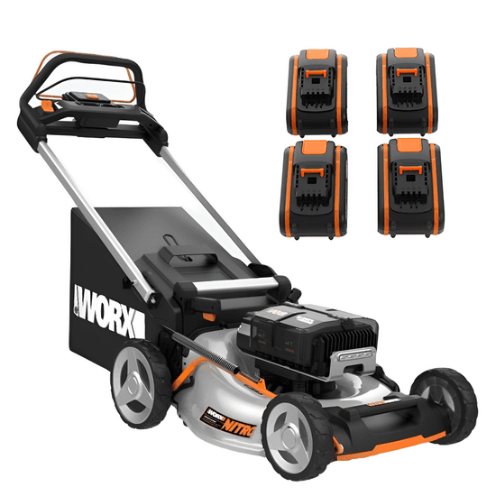 Worx Nitro WG761E – Tondeuse à gazon autotractée à batterie – 80V / 4Ah – coupe de 51 cm