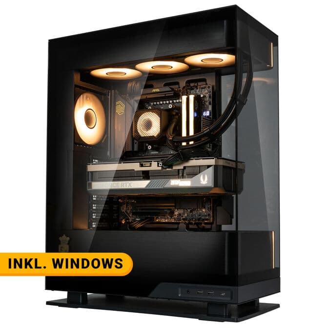 KingForge Gaming-PC GrandMaster, AMD Ryzen 7 9850X3D, RTX 5090, Phanteks Evolv X2 – Fertig-PC mit Windows