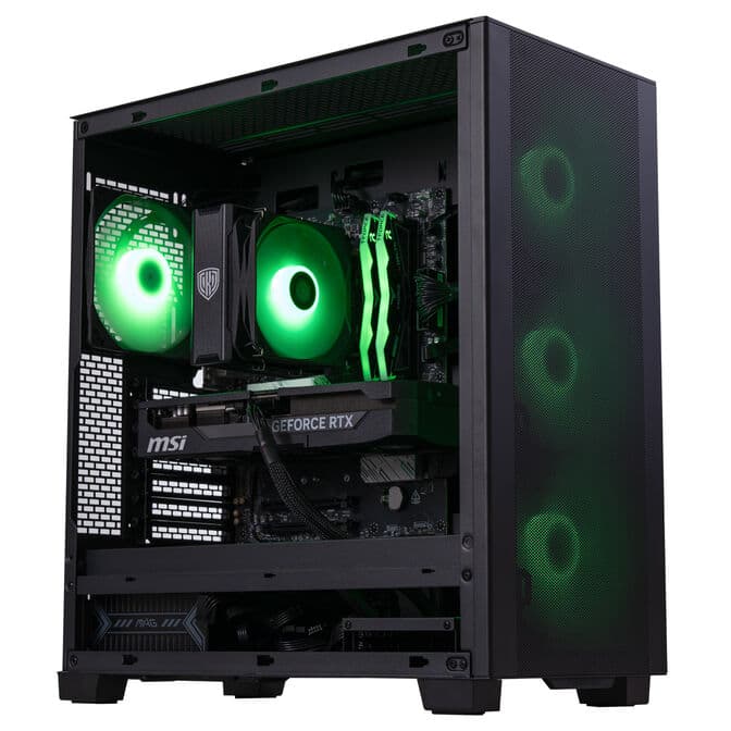 Gaming-PC Mach 5 GrĂĽn, AMD Ryzen 5 7500X3D, RTX 5070 Ti - Fertig-PC mit Windows