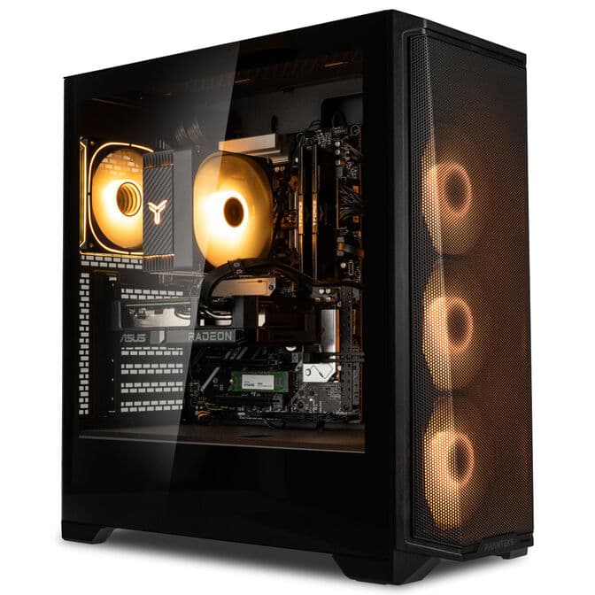 KingForge Gaming-PC Silber, AMD Ryzen 5 9500F, RX 9060 XT 16GB, Phanteks Eclipse G370A – Fertig-PC