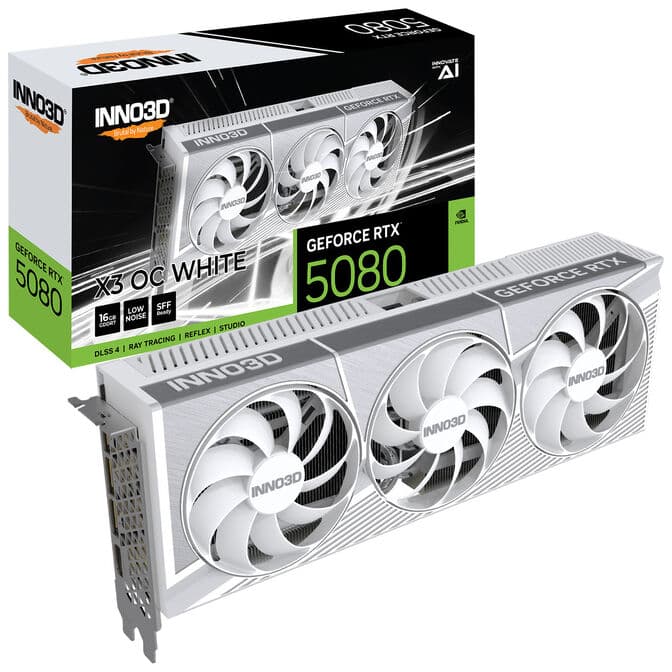 INNO3D GeForce RTX 5080 X3 OC White, 16384 MB GDDR7