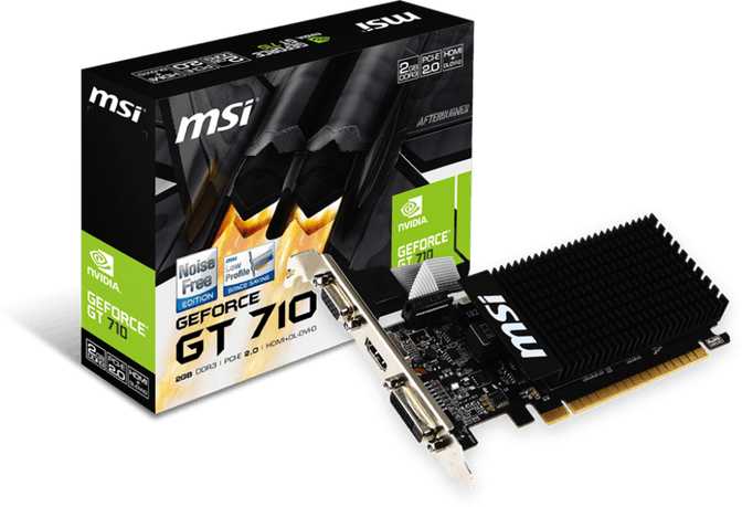 MSI GeForce GT 710 Grafikkarte, Low-Profile, 2048 MB DDR3