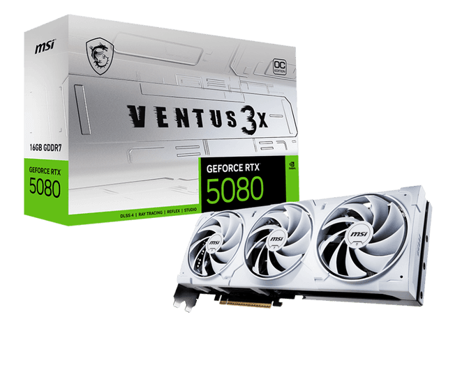 MSI GeForce RTX 5080 16G Ventus 3X OC White, 16384 MB GDDR7