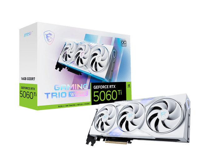 MSI GeForce RTX 5060 Ti Gaming Trio OC White, 16384 MB GDDR7