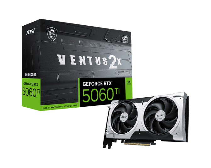 MSI GeForce RTX 5060 Ti 8G Ventus 2X OC Plus, 8192 MB GDDR7