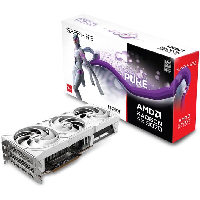 Sapphire Pure Radeon RX 9070 Gaming OC Grafikkarte, 16384 MB GDDR6
