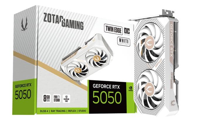ZOTAC GAMING GeForce RTX 5050 Twin Edge OC White Edition, 8192 MB GDDR6