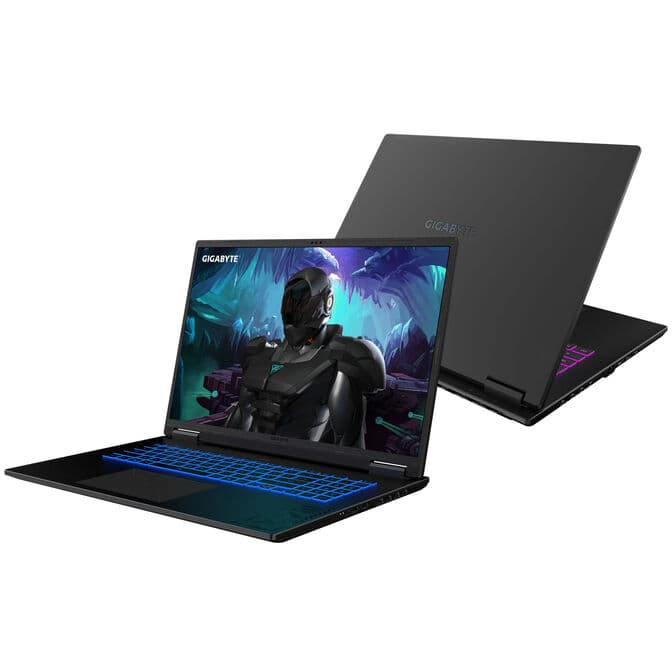 GIGABYTE Gaming A18 3WHK3DEC64SH, Black Steel Gaming Laptop, Ryzen 7 260, RTX 5070