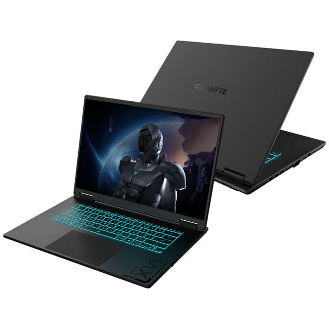 GIGABYTE Gaming A16 3VHK3DE894SH, Black Steel Gaming Laptop, Ryzen 7 260, RTX 5060