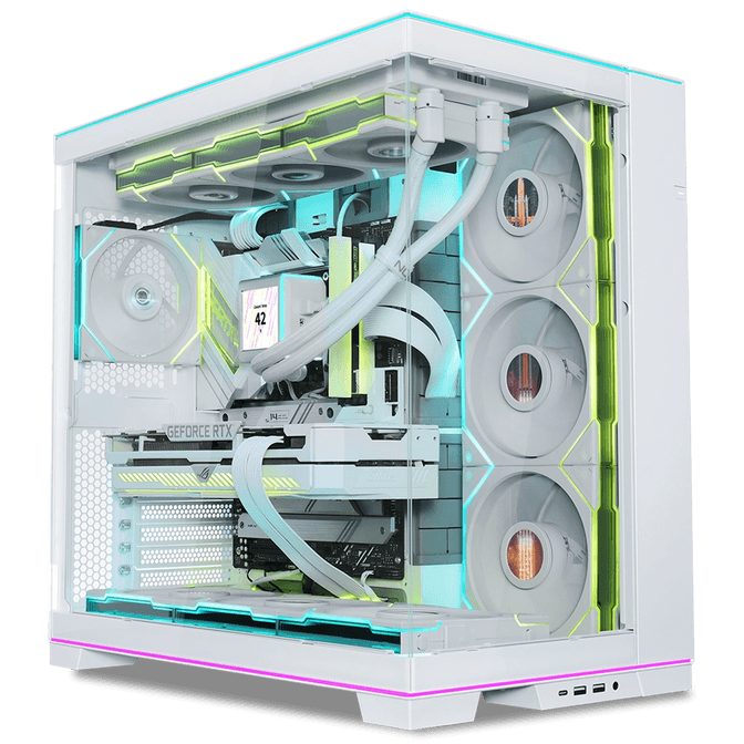 High-End Gaming-PC-Konfigurator, Lian Li O11 Dynamic EVO, Intel LGA 1851, Core Ultra Prozessor, RTX 5080 / 5090 GPU, AiO Wasserkühlung – ATX, schwarz