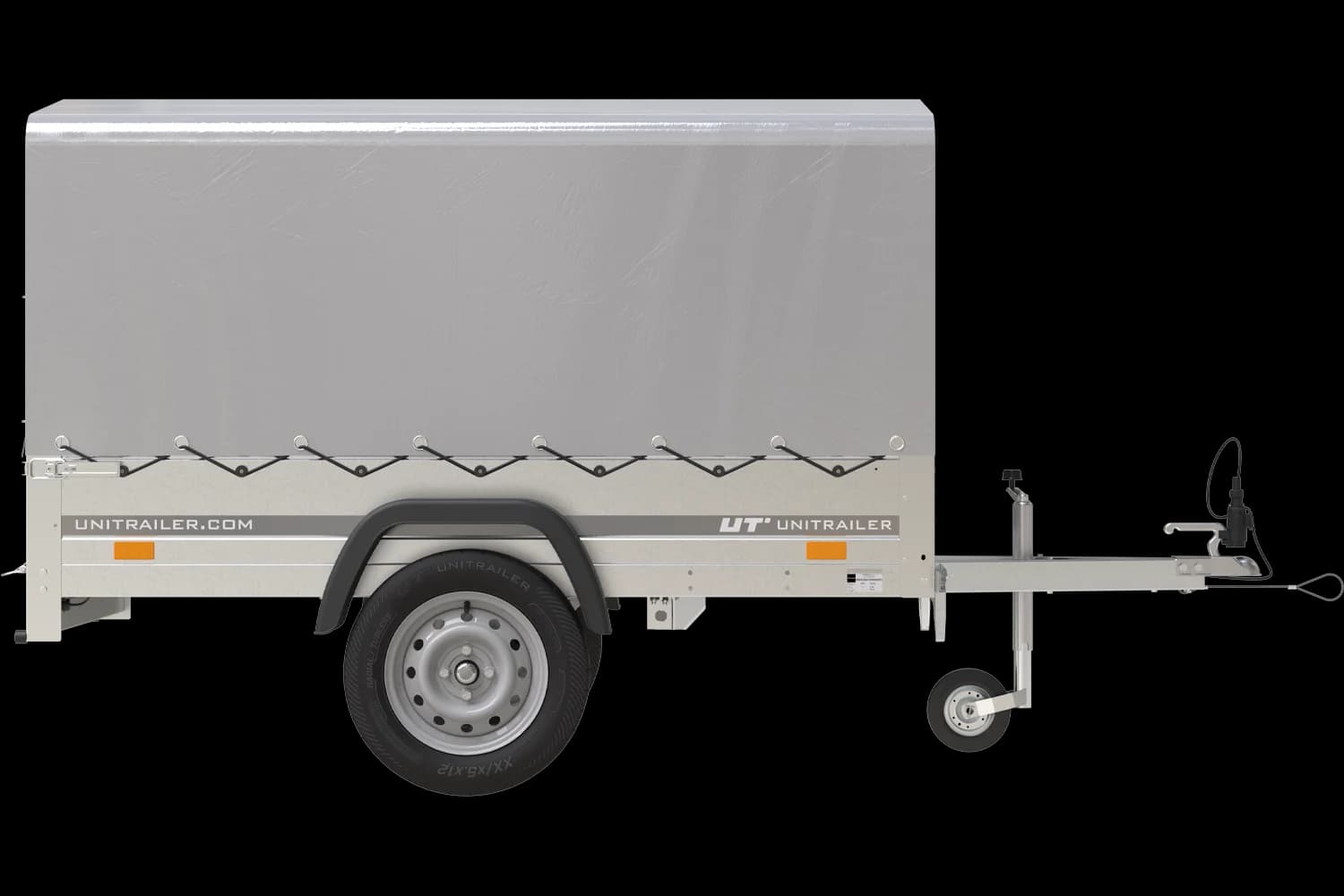 Remorque 750 kg 200 x 125 avec bâche dôme et arceau Garden Trailer 201 KIPP