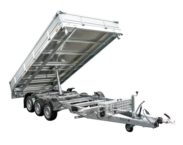 Remorques Benne Hydraulique 3 essieux 400Ă—200 UNITRAILER TASKER 400/3C 3500 KG