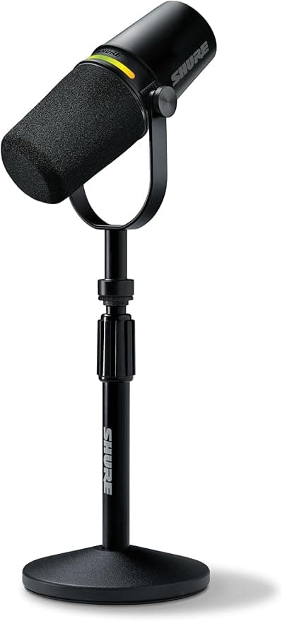 Shure MV7+ USB-C/XLR con soporte de sobremesa — negro
