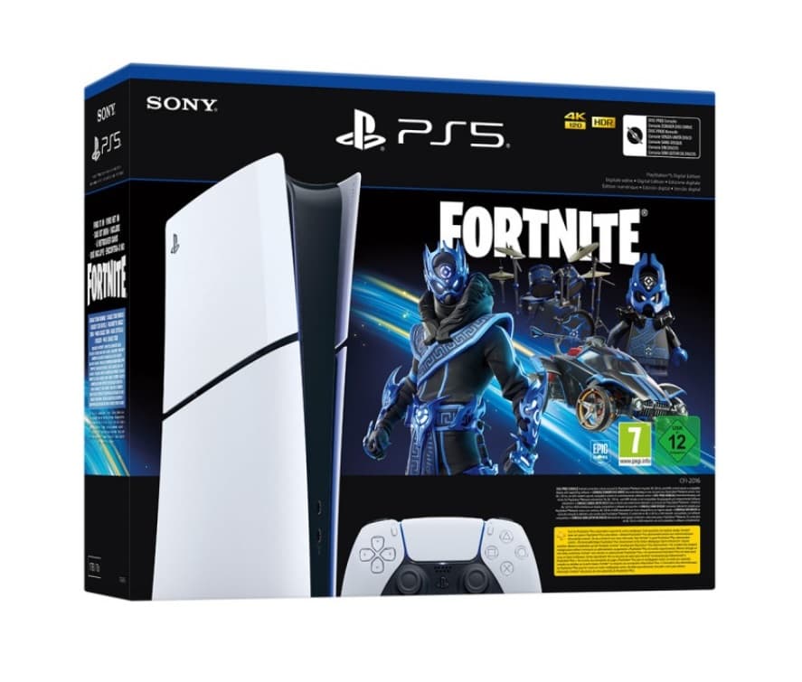 Consola Sony PlayStation Edición Digital PS5 Slim + Juego Fortnite 1 TB