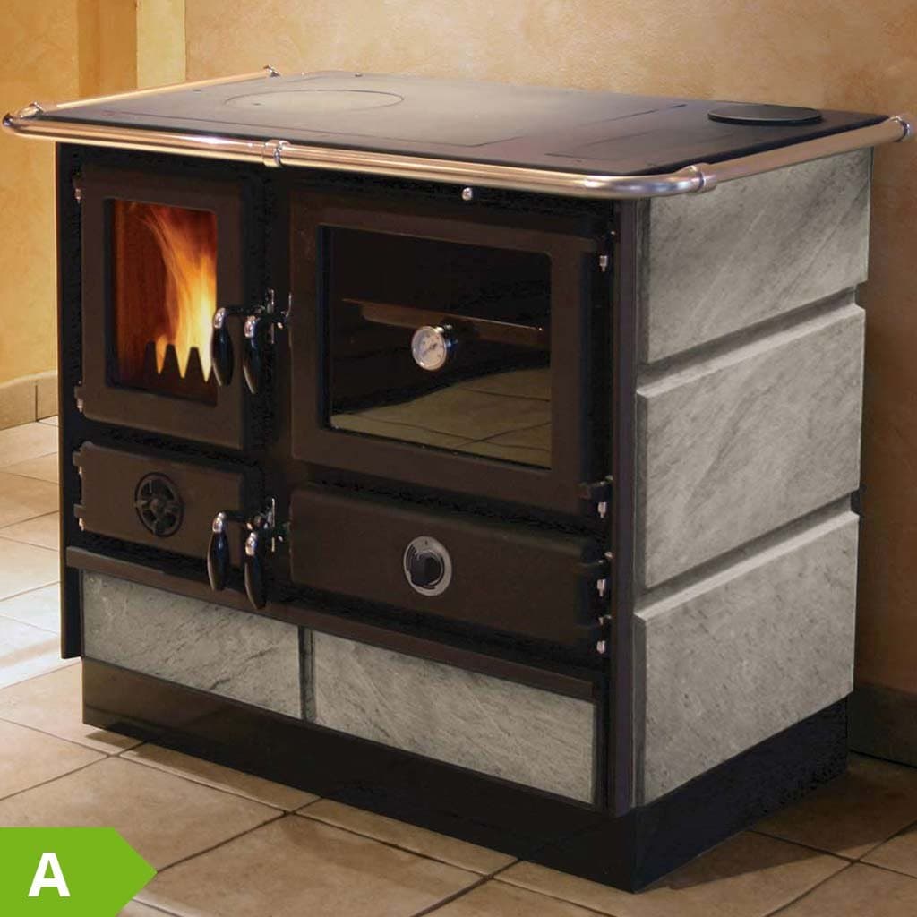 Speckstein Kaminofen wasserführend Martha 14kW