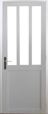 Bloc Porte Atelier Blanc 204x83 cm, Poussant Droit - HDF et MDF, Porte Ă Battant Simple