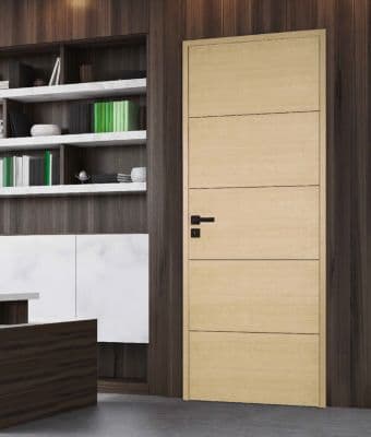Bloc-porte Isoplane ANTLIA3 730 Droit Plaqué Frêne Blanc Européen, H.209,5 x L.81,2 cm