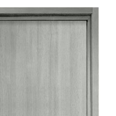 Bloc-porte Exmoor Gris 204x73 cm, Poussant Droit - MDF, Porte Ă Battant Simple, Effet ChĂŞne