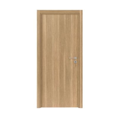 Bloc-porte Matild Chêne Brut Structuré 204x63 cm, Réversible, Serrure Magnétique, Fin de Chantier