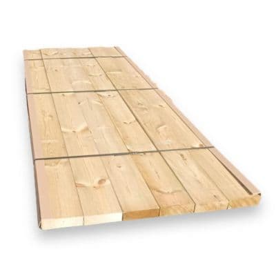 Lot de 6 planches en pin traité autoclave classe IV – 45 x 145 x 1100 mm – Bois extérieur