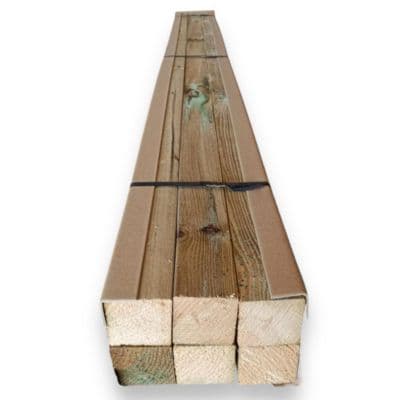 Lot de 6 poteaux bois extérieur traité autoclave classe 4 – 9 x 9 x 50 cm – Pin sylvestre – Usage extérieur