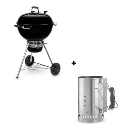 PACK barbecue charbon Master-Touch 5750 Noir + Cheminée Allumage