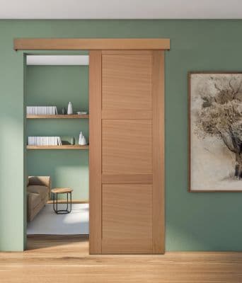 Porte 3 Panneaux URSA Bois Chêne Européen 730 x 2040 mm – Design Moderne et Intimité