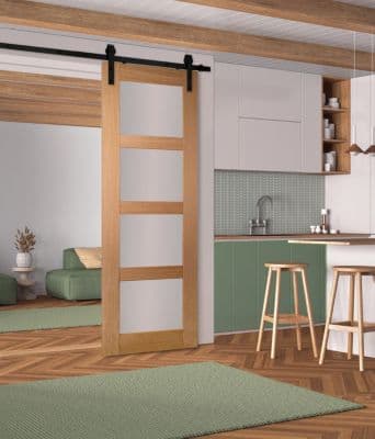 Porte bois CETUS 4 Vitrages – Chêne européen – 2040 x 730 mm