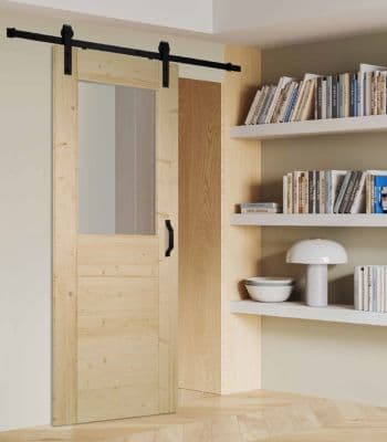 Porte en bois épicéa HORIZON 1 Vitrage – 93 x 204 cm