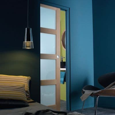 Système de porte à galandage Intégra Soft – Pour portes bois ou verre, ouverture douce