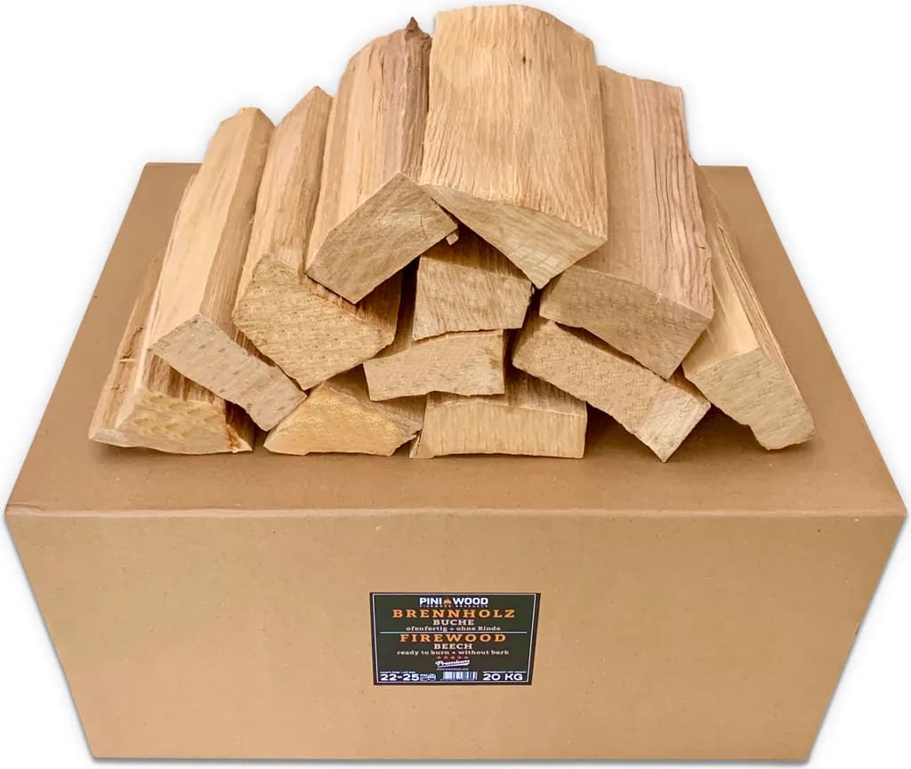Buchen-Grillholz ohne Rinde – 25 cm – 20 kg