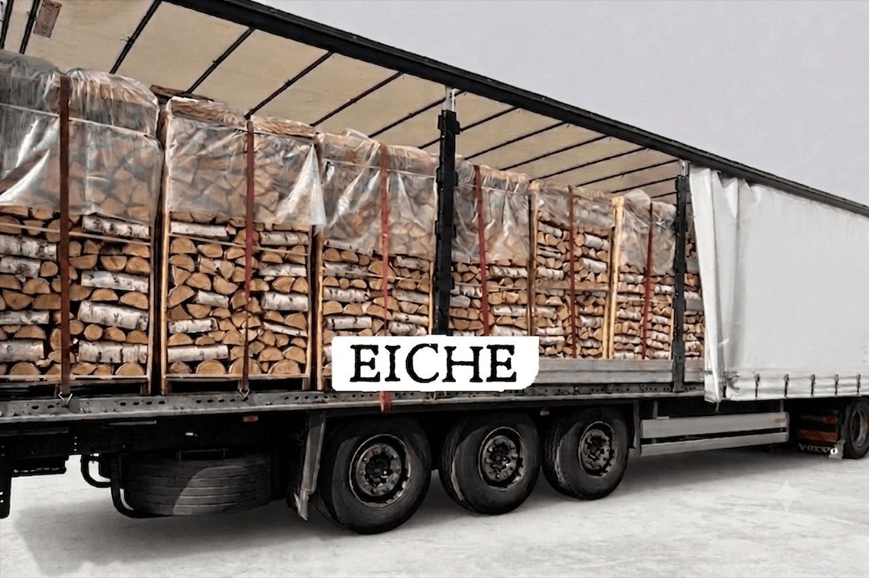 Eiche-Kaminholz – Großladung – 30/33 cm, 2 RM Paletteneinheiten