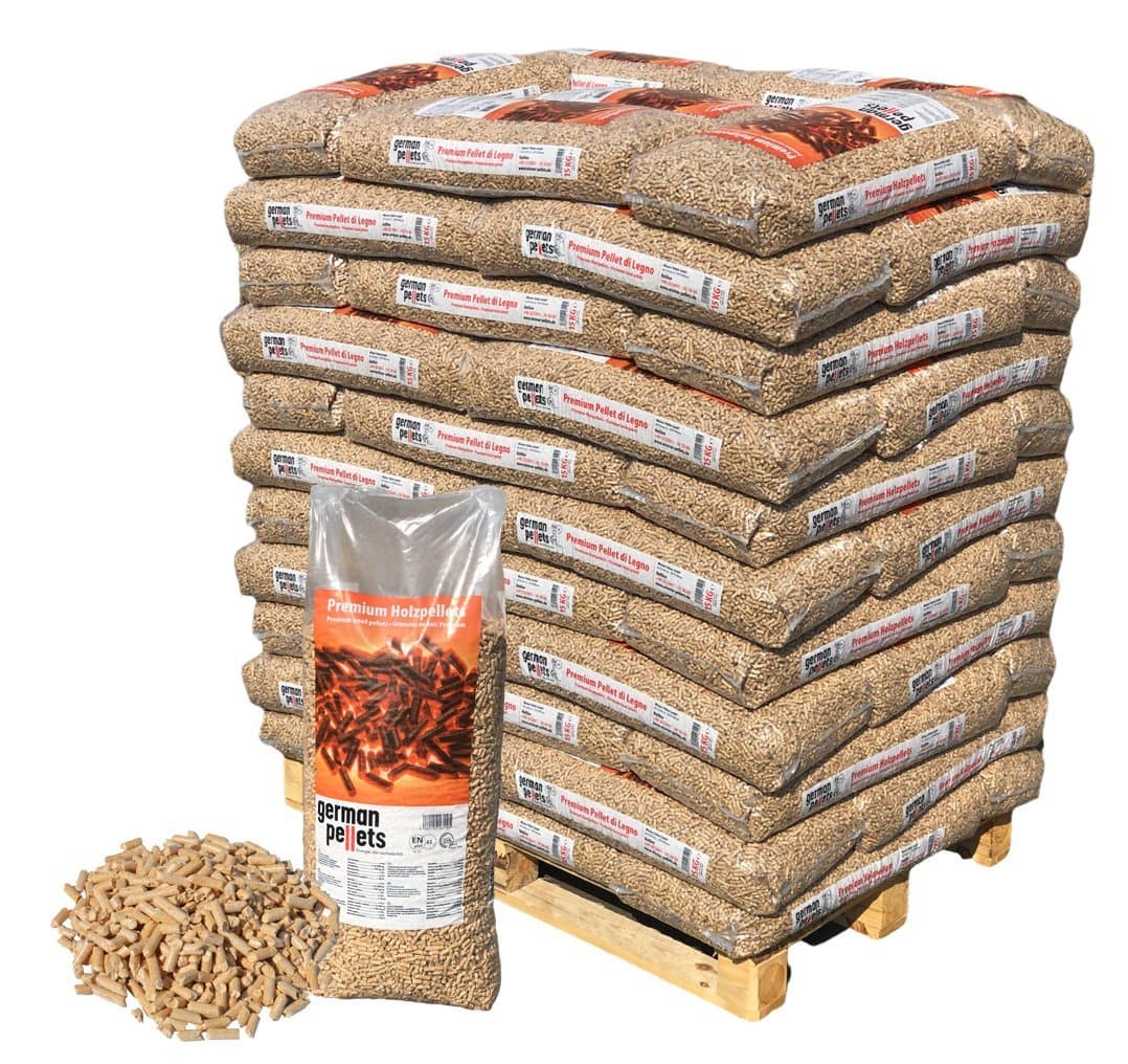 Holzpellets â Paletteneinheit mit 66 SĂ€cken Ă 15 kg