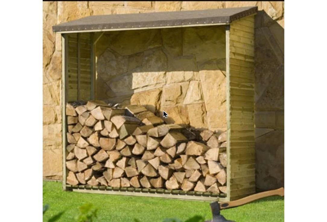 Kaminholzregal aus druckimprägniertem Holz – 188 × 69 × 183 cm