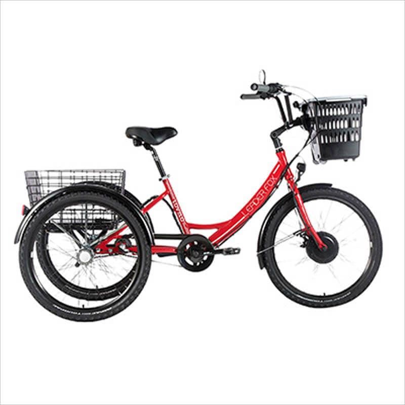 TRICYCLE ELECTRIQUE/VAE LEADER FOX 24" ALU Rouge - LEADER FOX