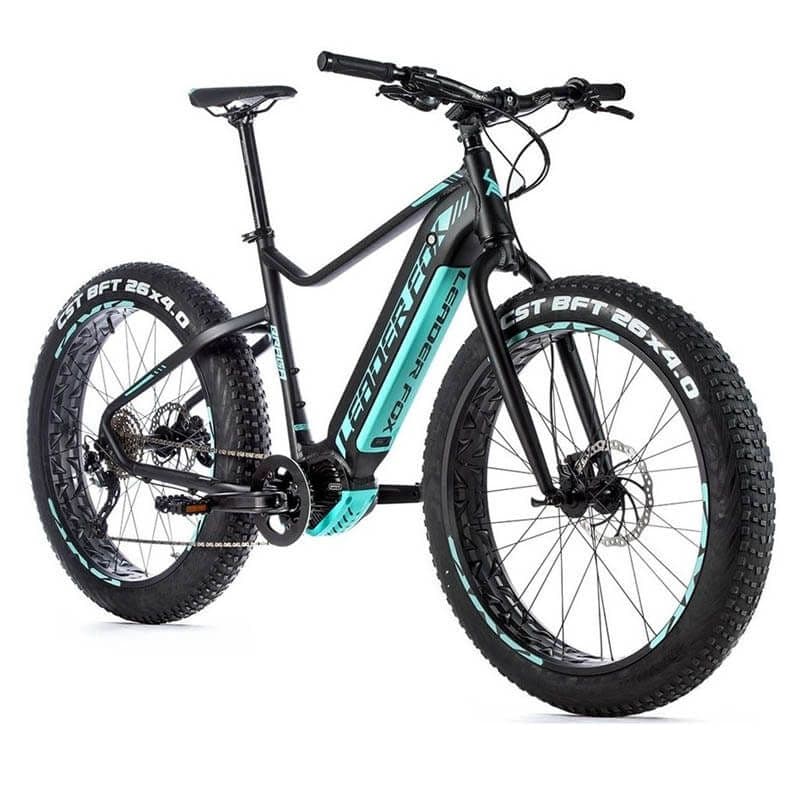 VELO ELECTRIQUE BRAGA VTT LEADER FOX 26'' 95Nm M Turquoise - LEADER FOX