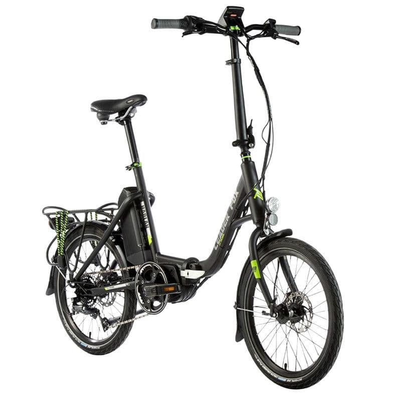 VELO ELECTRIQUE/VAE PLIANT CITY LEADER FOX 20'' 250W Noir Mat/Vert - LEADER FOX