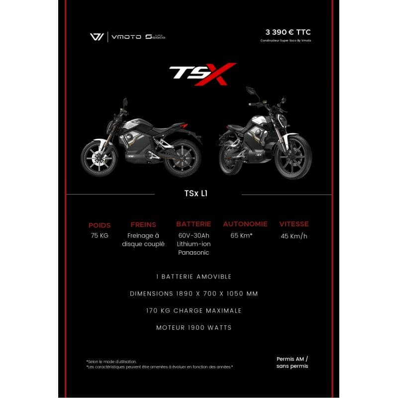 SUPER SOCO TSX Noir - SUPER SOCO