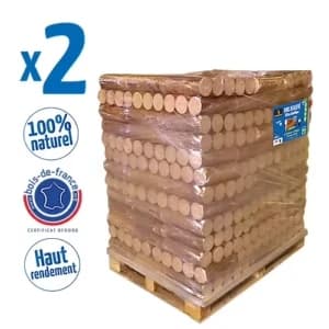 Bûche densifiées Woodstock 104 packs de 5 bûches (2 palettes)
