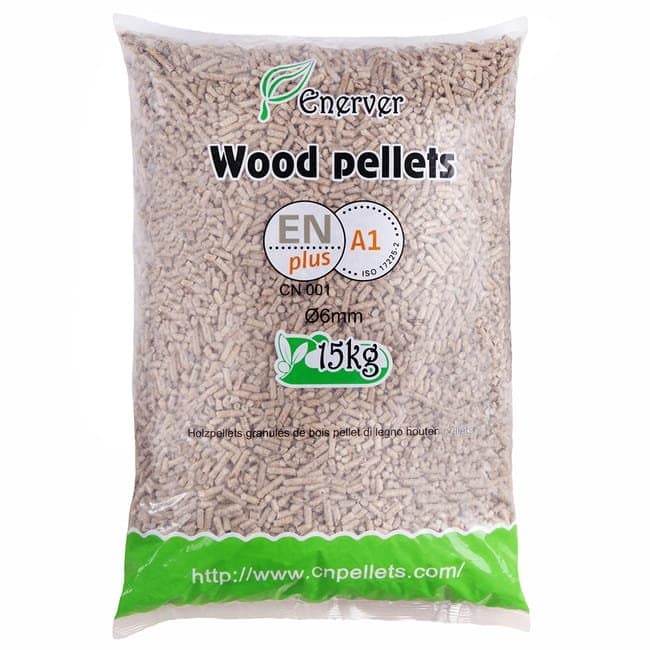 WOOD PELLETS - Granulés de bois sac 15 KG - X80 Sacs - 1200KG - ENERVER