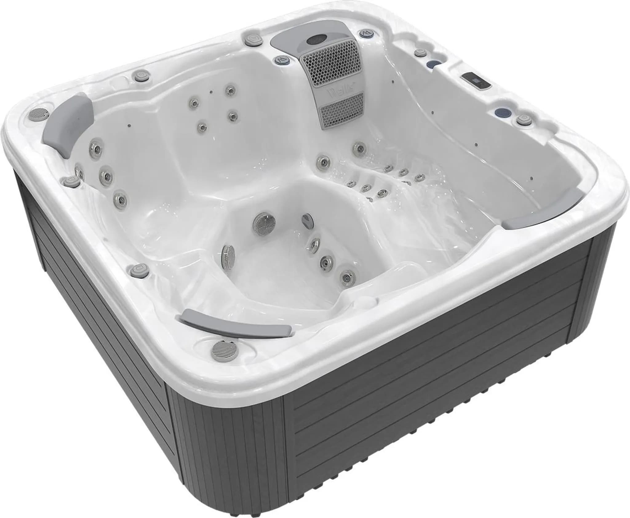 Wellis Lugano Life Whirlpool AuĂźenwhirlpool 230x230x94cm fĂĽr 6 Personen inkl. Thermocover