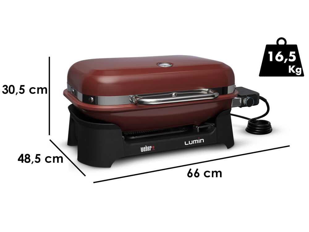 Weber Lumin Red – tragbarer Elektrogrill